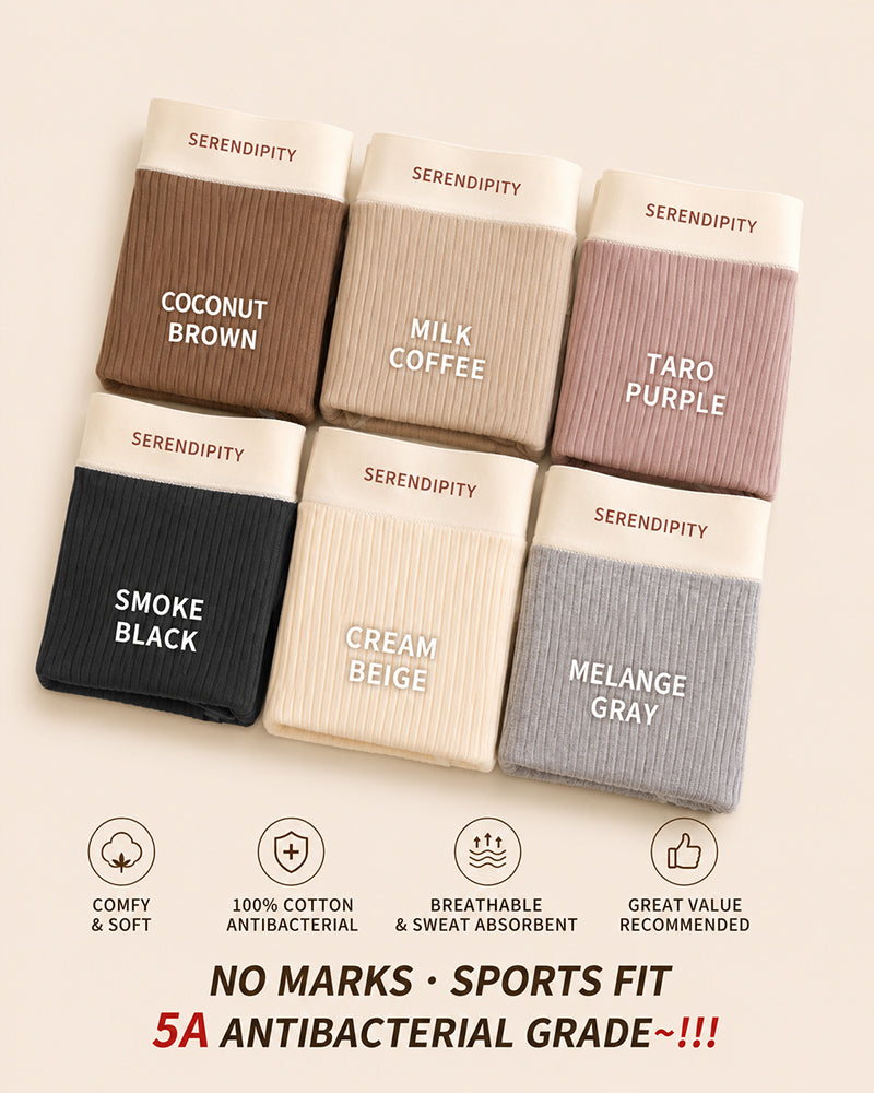 5-Pack Colorblock Ribbed Cotton Stretch Breathable Briefs