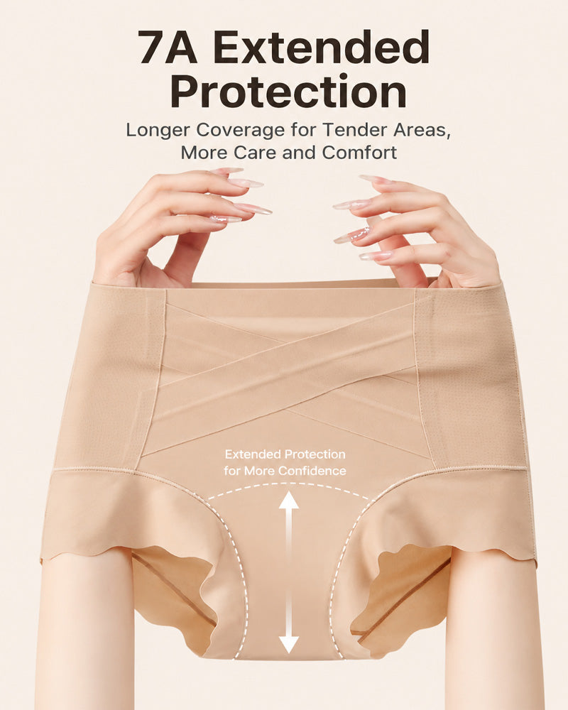 3-Pack High Waist Crossover Tummy Control Seamless Shaping Panties
