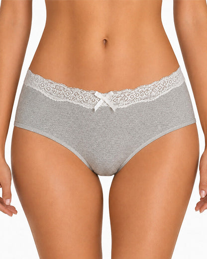 5-Pack Pure Cotton Breathable Lace Trim Panties