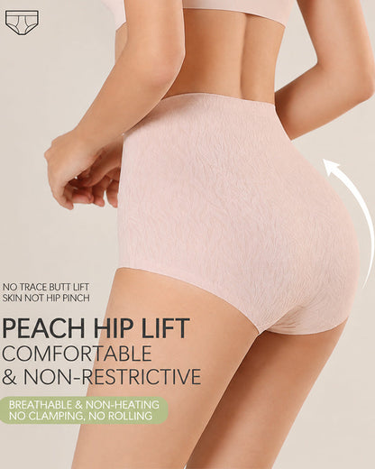 5-Pack High Waist Seamless Ice Silk Breathable Jacquard Panties