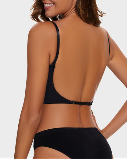 [2 Pack]Low Back Secret Plunge Bra - Black