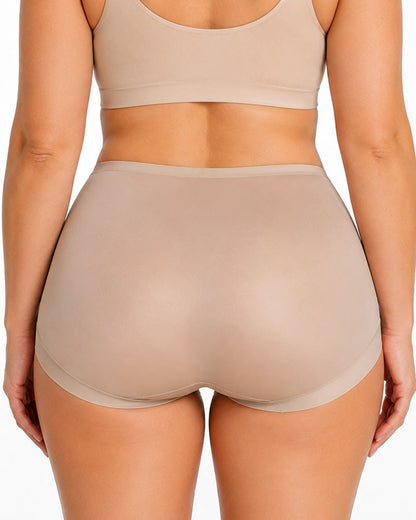 3-Pack High Waist Cross Compression Sheer Mesh Shaping Panties