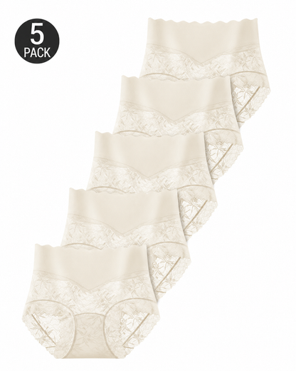 5-Pack Sexy High Waist Seamless Breathable Lace Briefs
