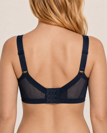 Plus Size Floral Lace Unlined Push-Up Bra