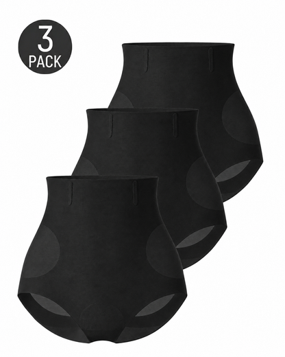 3-Pack Seamless High Waist Tummy Control Breathable Mesh Shaping Panties