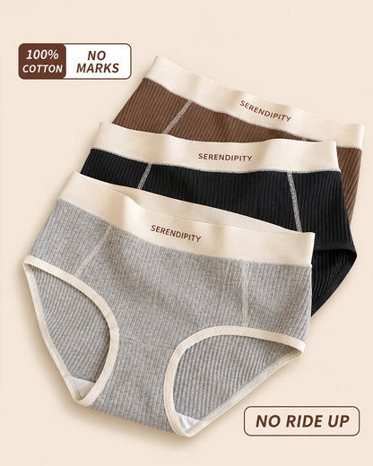 5-Pack Colorblock Ribbed Cotton Stretch Breathable Briefs