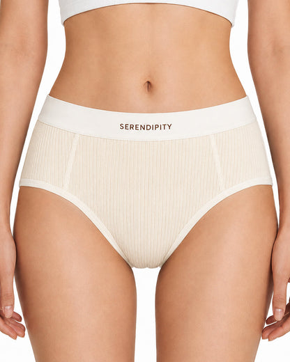 5-Pack Colorblock Ribbed Cotton Stretch Breathable Briefs