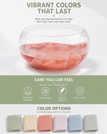 6-Pack Pure Cotton Antibacterial Skin-Friendly Macaron Panties