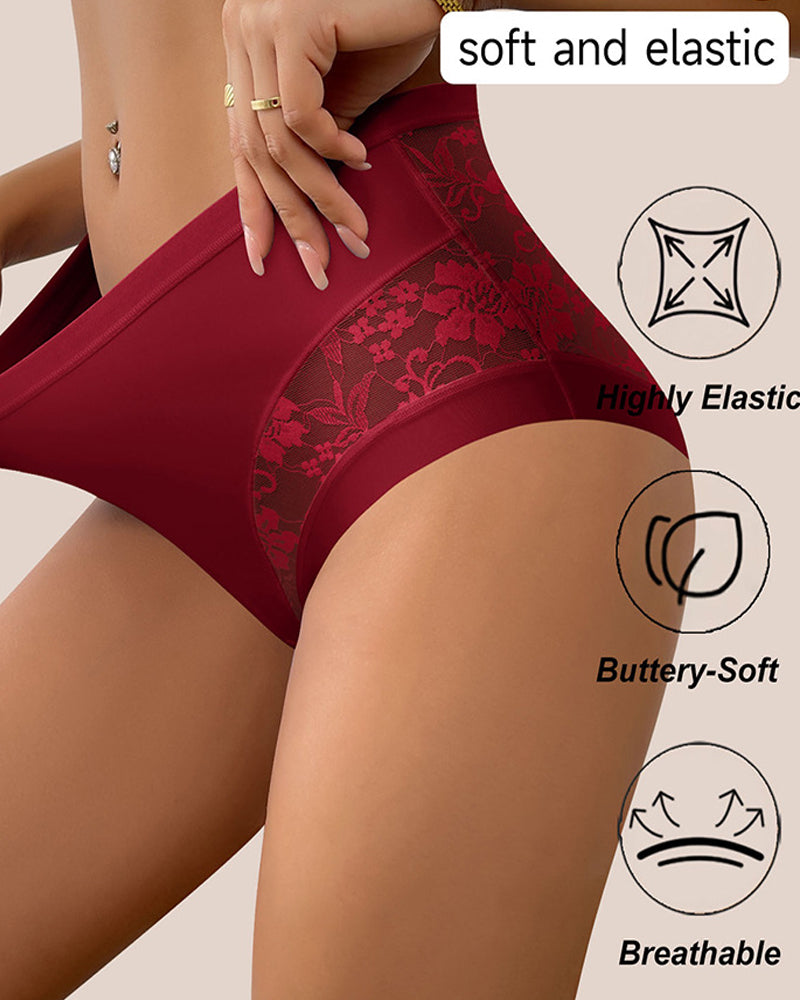 Mid-waisted Sexy Lace Seamless Breathable Comfortable Panties