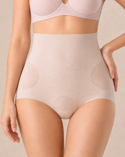 3-Pack Seamless High Waist Tummy Control Breathable Mesh Shaping Panties