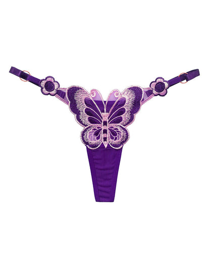 Sexy Butterfly Embroidered Low-rise Thong