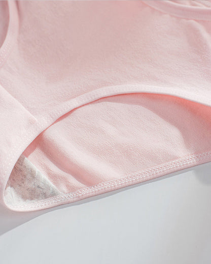 Women's Cotton Mid-Waist Solid Color Bow Seamless Comfortable Panties