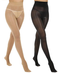 (2-Pack)Black+Nude