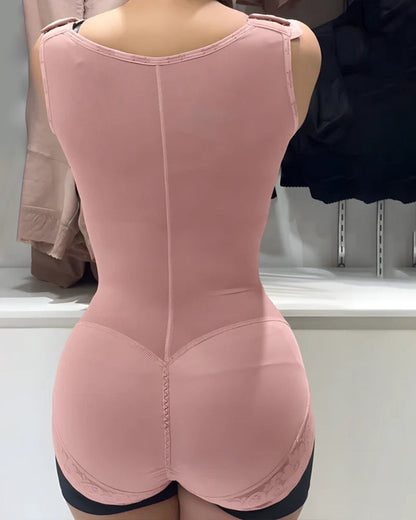 Women's Tummy-Controlling Buttocks-Lifting Lace Patchwork One-Piece Body Shaper