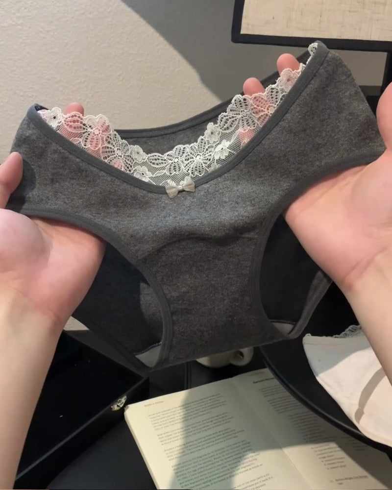 Comfortable Sexy Lace-trimmed Soft Cotton Panties
