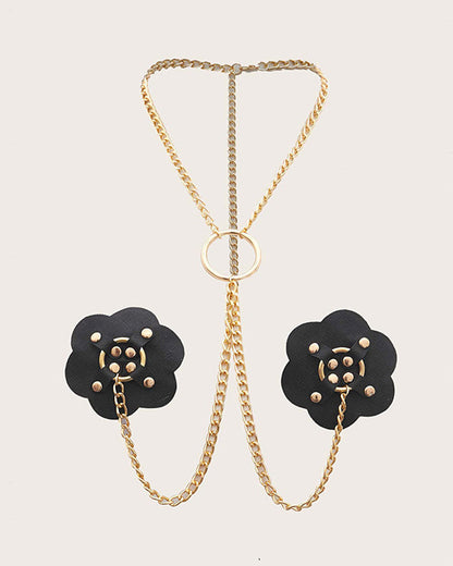 Chain Linked Nipple Cover With Choker