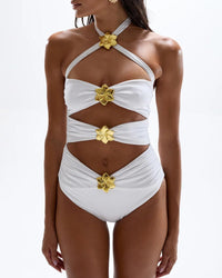 Only White One-Piece Swimsuit