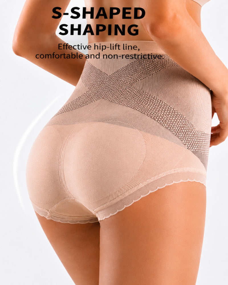 3-Pack Cotton Seamless High Waist Tummy Control Hip Lifting Panties