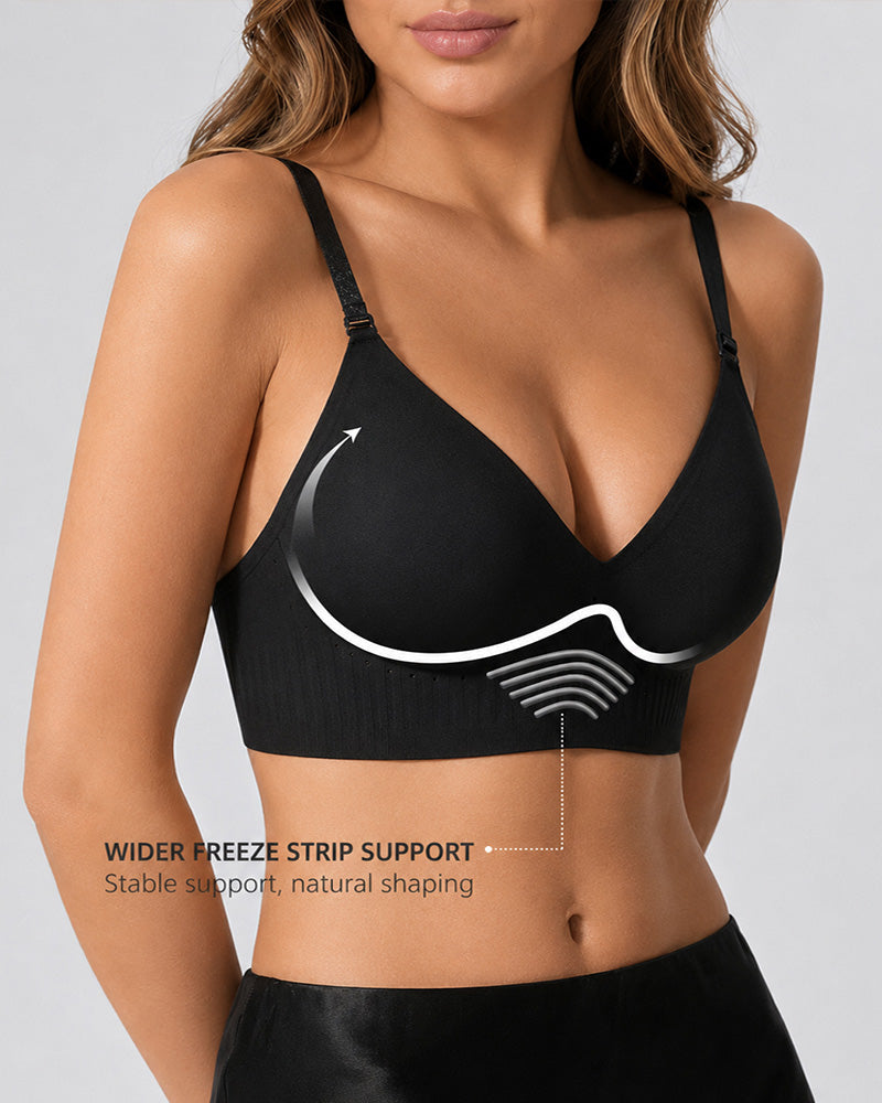 Women's Deep V Seamless Invisible Adjustable Strap Bra