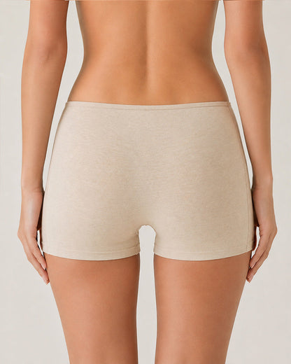 3-Pack Pure Cotton High Waist Tummy Control Seamless Breathable Boyshorts