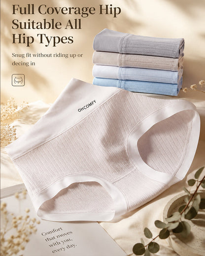 Five-pack Cotton Antibacterial Seamless Breathable Briefs