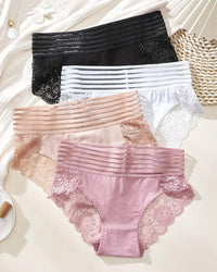 [4-Pack]Black+White+Nude+Pink