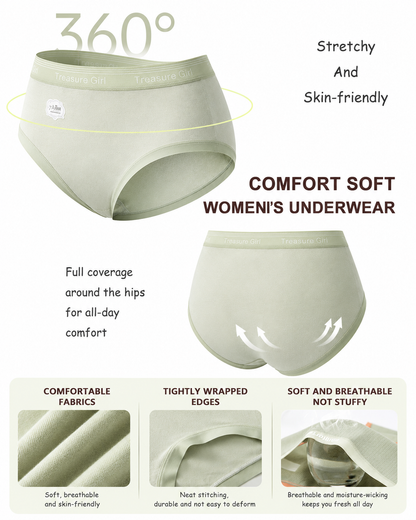 Five-Pack Cotton Seamless Breathable Panties
