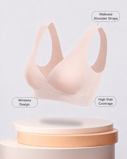 Deep V Crossover Wire Free Seamless Maternity Vest Nursing Bra