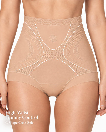 3-Pack Seamless Ice Silk High Waist Tummy Control Shaping Panties