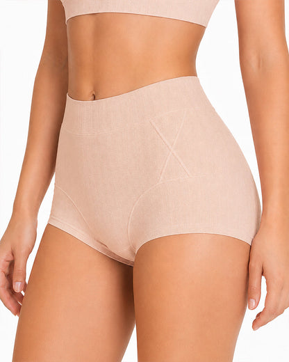 Multiple Pack High Waist Pure Cotton Ribbed Stretch Panties