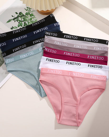 Mid-rise Ribbed Cotton Breathable Briefs