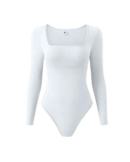 Square Neck Long Sleeve Bodysuits
