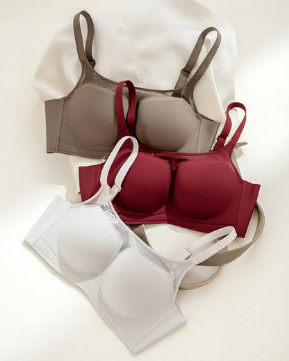 Seamless Push-up Anti-sagging Wire-free See-through Mesh Bra