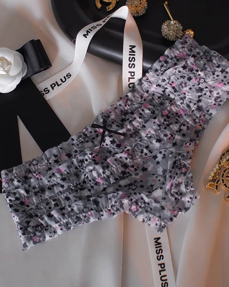 Floral Lace Ruffle Breathable Panties