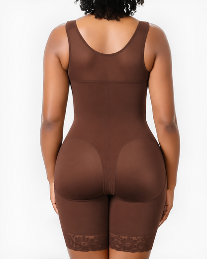 Women's V-shaped Elastic Band Design S-curve Shaping and Tummy Control Bodysuit