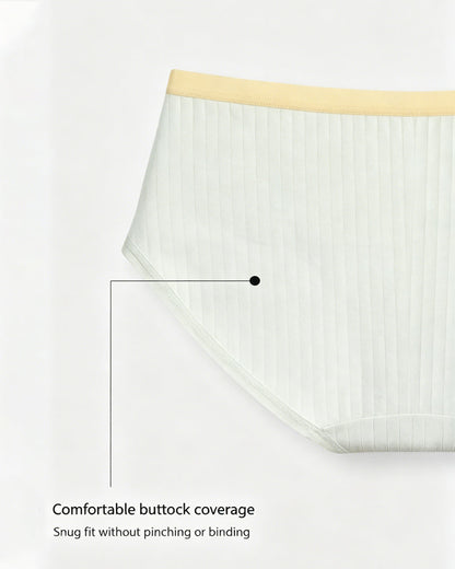 Multi-pack Pure Cotton Colorblock Ribbed Seamless Briefs