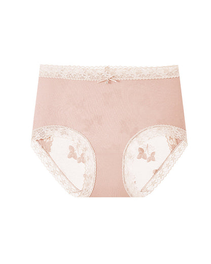 Seamless Breathable See-through Lace Cotton Panties