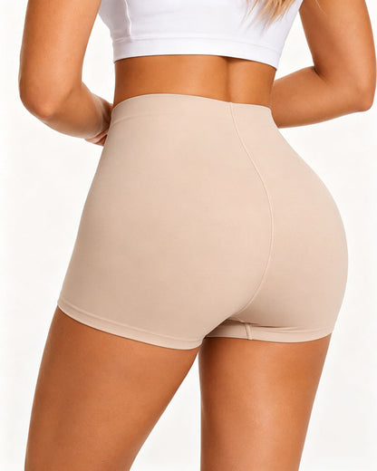 Women's Seamless Tummy Control Elastic Boxer Briefs
