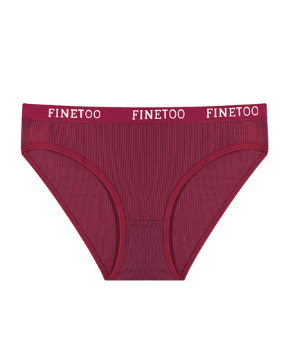 Mid-rise Ribbed Cotton Breathable Briefs
