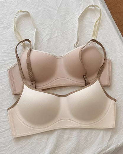 Women's Colorblock Seamless Push-up Wire-free Comfortable Breathable Bra