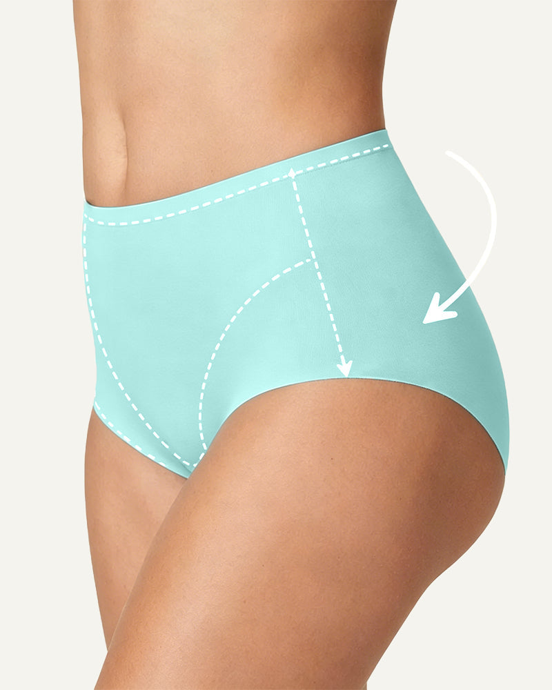 Women's Seamless High-Waisted Elastic Comfort Panties