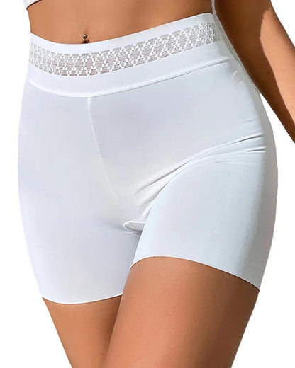 Solid Color Hip-Lifting and Tummy-Controlling Mid-Rise Body-Shaping Shorts