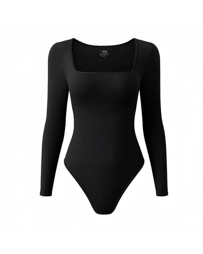 Square Neck Long Sleeve Bodysuits
