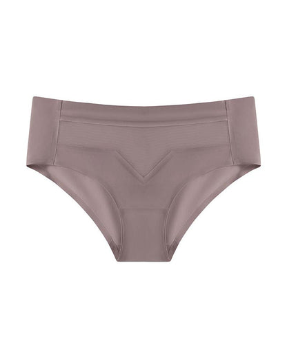 Mid-Waist Ice Silk Naked Invisible Underwear